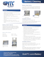 MTC Brochure for battery cleaning equipment - front cover