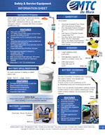 MTC Brochure for safety and service equipment - front cover