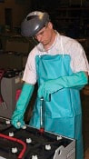 Personal safety kit face guard apron and gloves
