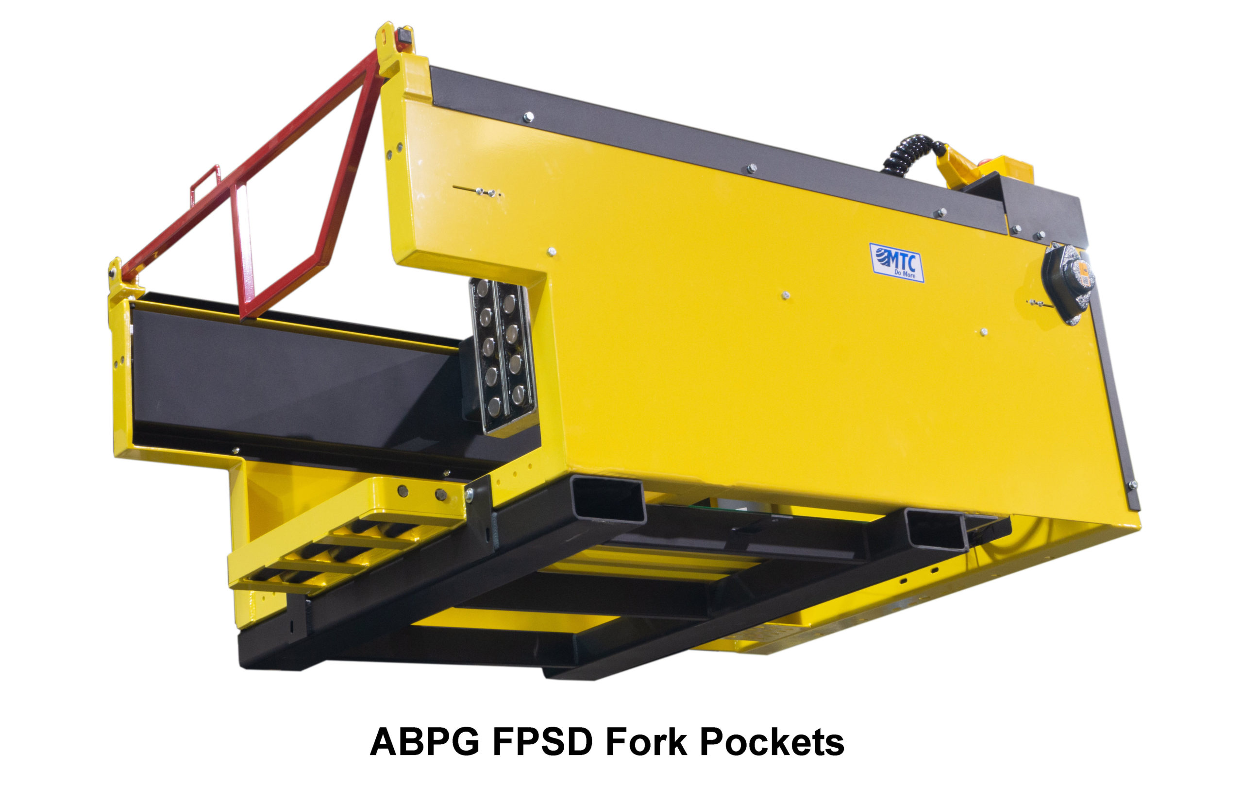 Close up of the fork pockets of the ABPG forklift battery puller